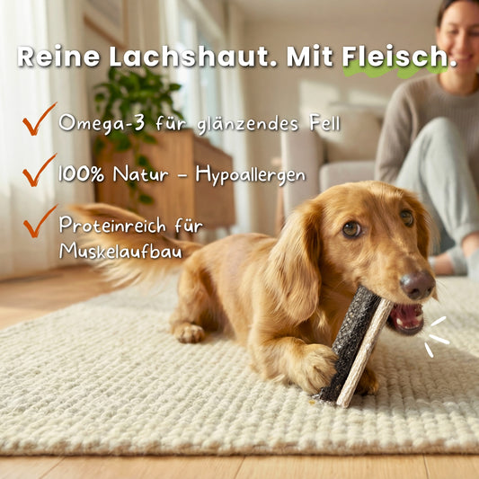 Lachshaut mit Fleisch (7 Stück)