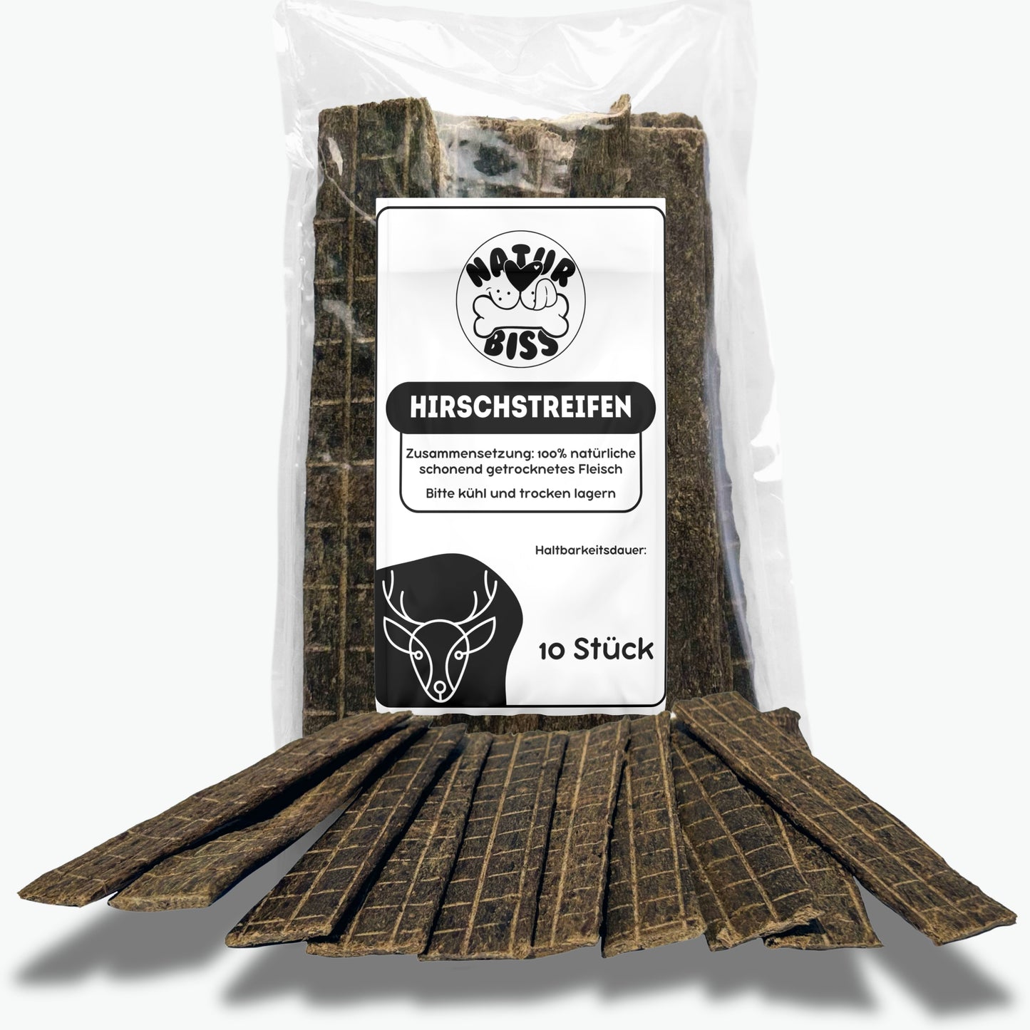 Fleischstreifen für Hunde 10 Stück (13–15 cm)