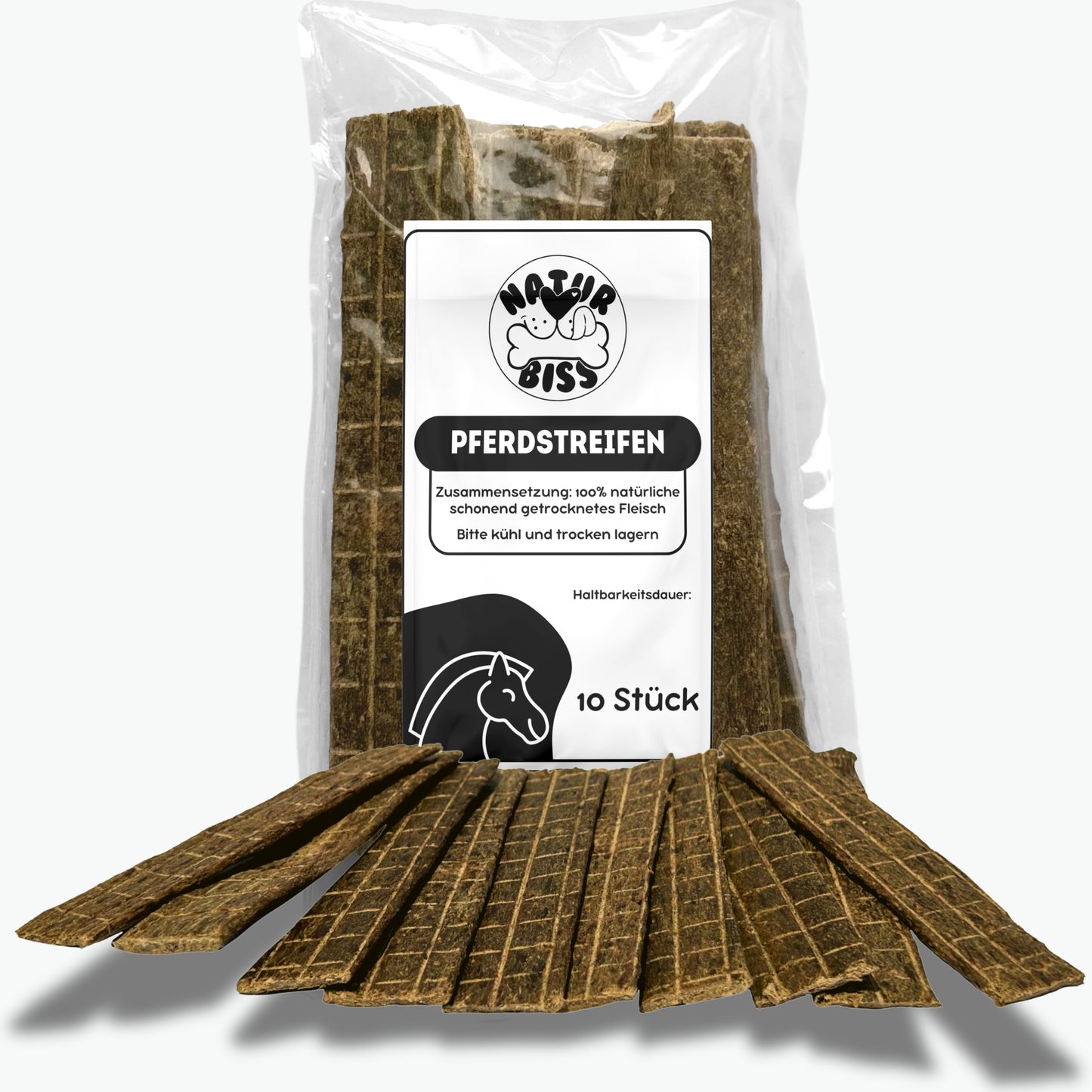 Fleischstreifen für Hunde 10 Stück (13–15 cm)