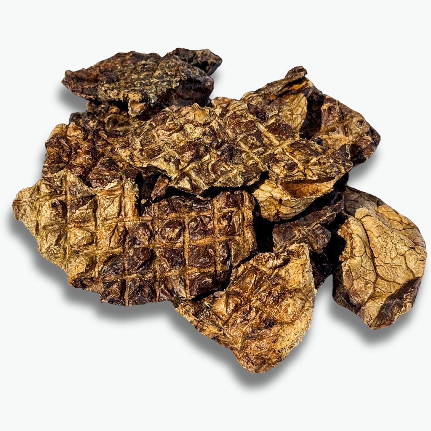Getrocknete Hundesnacks aus knusprigen, gewürfelten RinderLUNGE