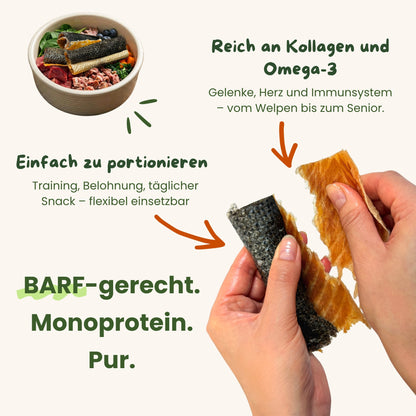 Lachshaut mit Fleisch (7 Stück)