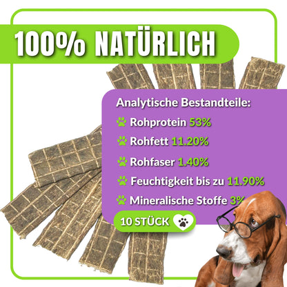 Fleischstreifen für Hunde 10 Stück (13–15 cm)